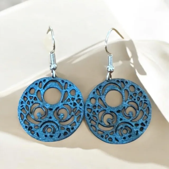 Boucles d'oreilles bois 100% création artisanale — vue 1