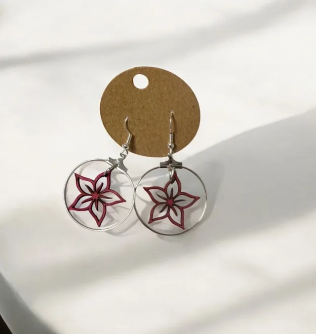 Boucles d'oreilles bois 100% création artisanale — vue 1