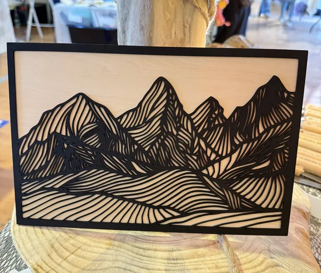 Tableau bois montagne — vue 1
