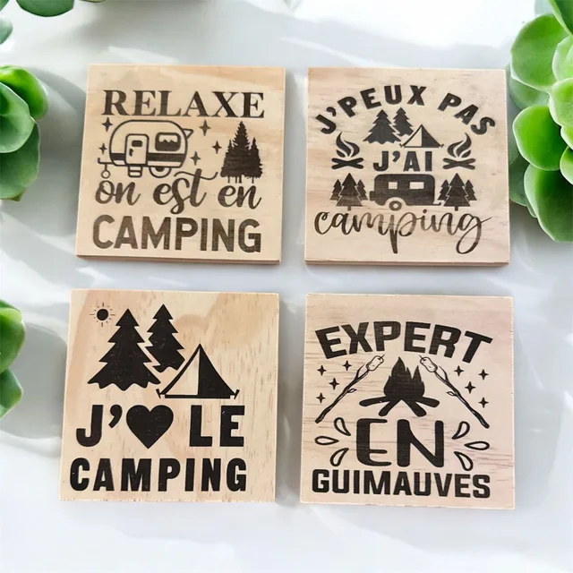 Dessous de verres thème camping (lot4) — vue 1