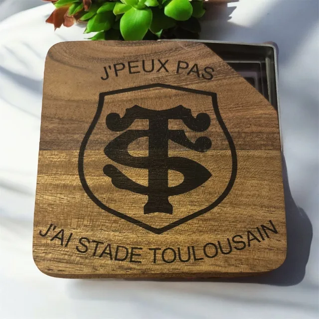 Dessous de verres bois acacia — vue 1