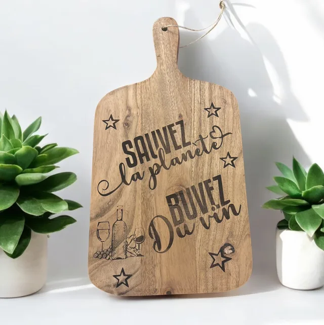 Planche a découper en bois d’acacia 28x14 cm — vue 1