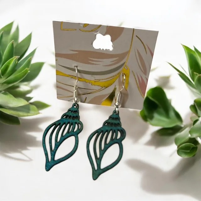 Boucles d'oreilles bois 100% création artisanale — vue 1