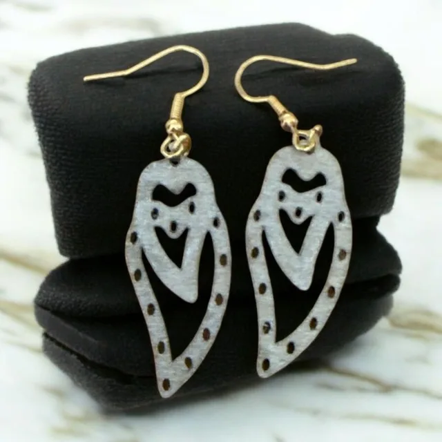 Boucles d'oreilles bois 100% création artisanale — vue 1