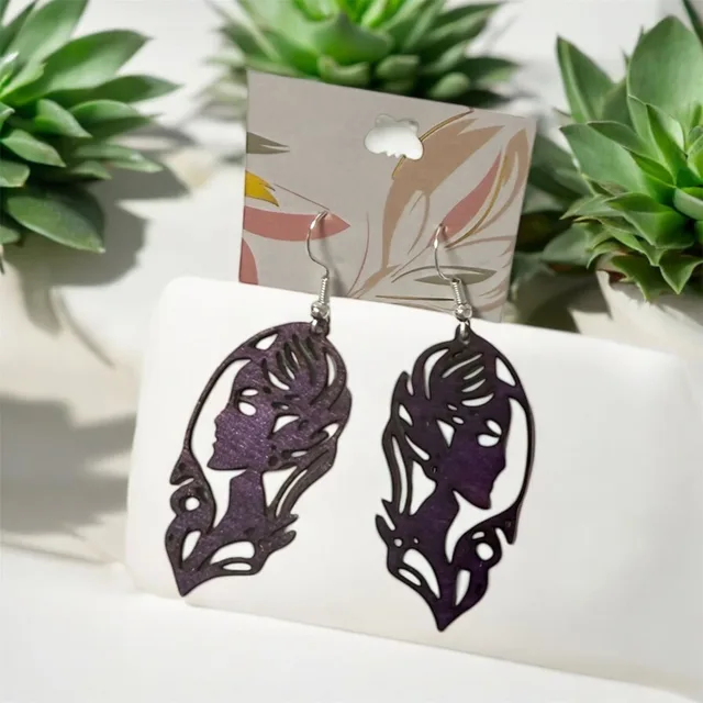 Boucles d'oreilles bois 100% création artisanale — vue 1