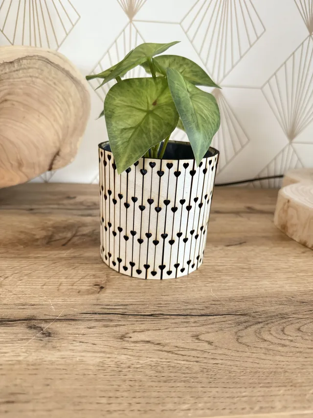 Cache pot bois — vue 1