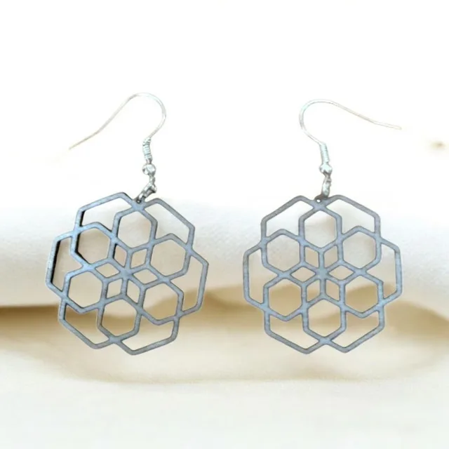Boucles d'oreilles bois 100% création artisanale — vue 1